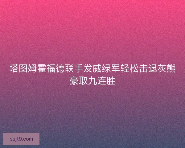 塔图姆霍福德联手发威绿军轻松击退灰熊豪取九连胜